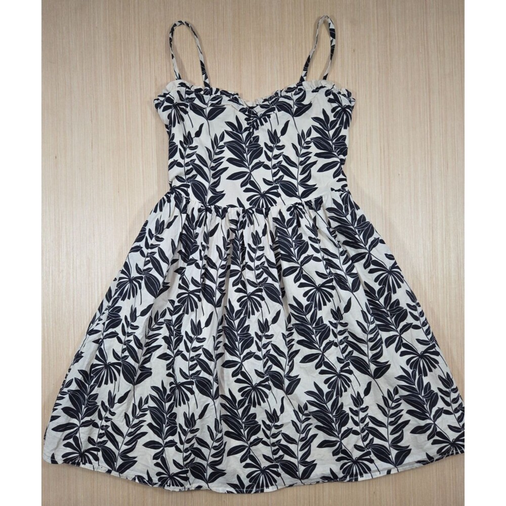 Janie and Jack Girls 16 Palm Floral Sweetheart Sundress Black Tan Resort Smocked